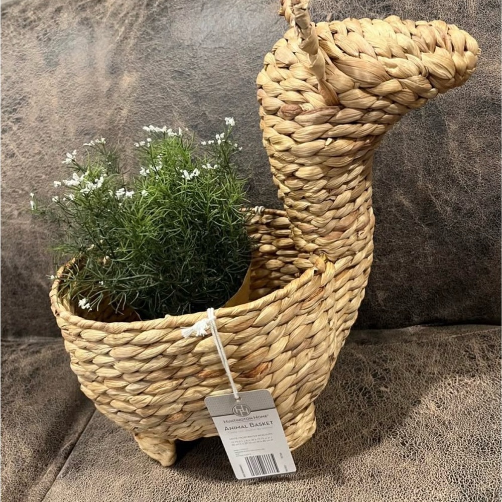Woven Llama Planter - Natural Brown - Picture 3 of 5